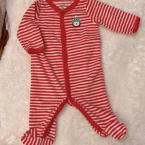 Velour Carter’s footie pajamas